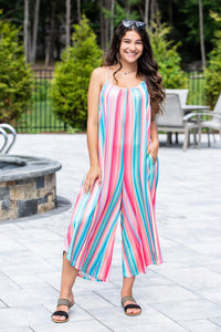 Baggy Romper-#12-Colorful Stripe