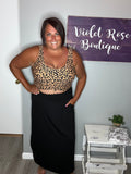 Leopard Print Knotted Bathing Suit Top