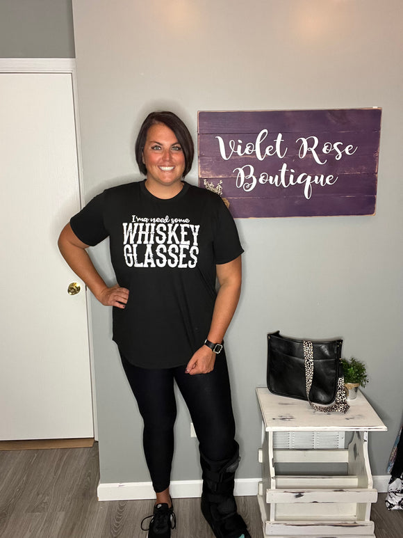 Whiskey Glasses Graphic Tee