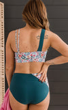 *PRE-ORDER* Near To Paradise Swim Bottoms- Teal & Ivory Floral
